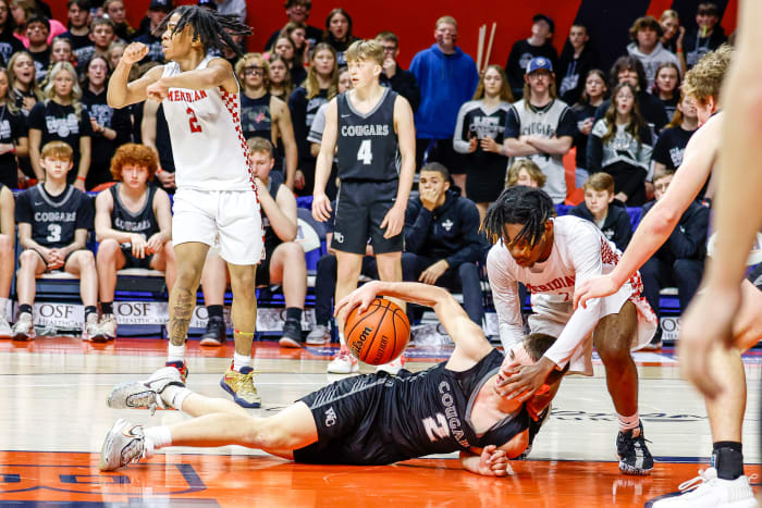 West Central Mound Meridian Illinois boys basketball March 9 2024 Nate Latsch 26711